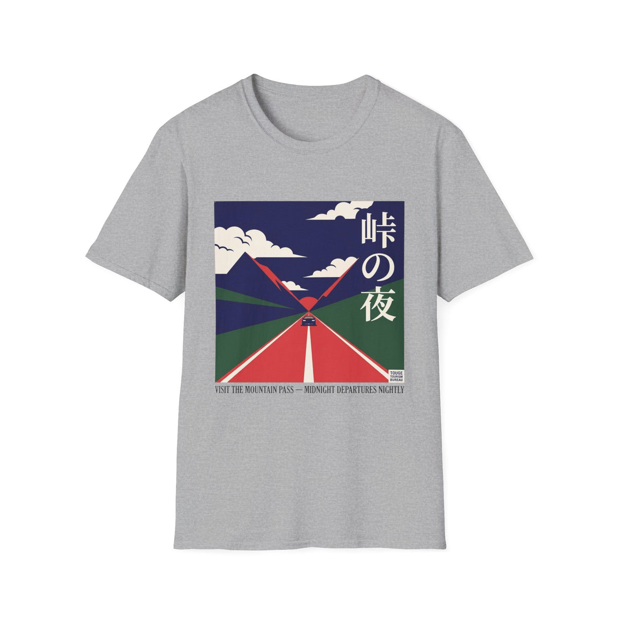 Japanese Mountain Night Graphic T-Shirt