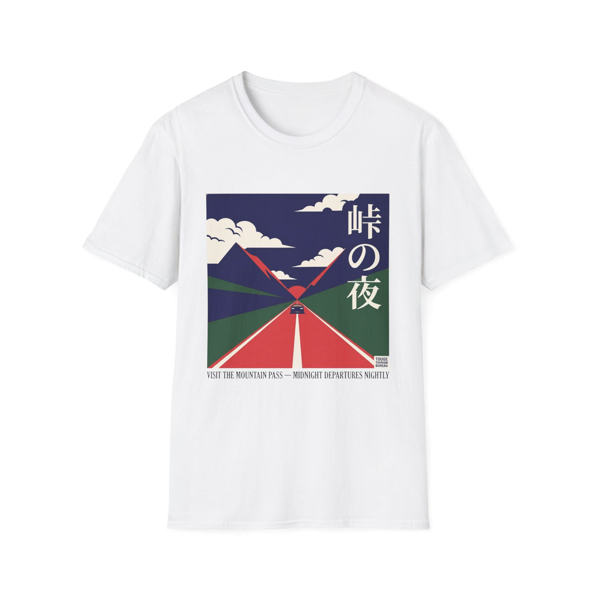 Japanese Mountain Night Graphic T-Shirt